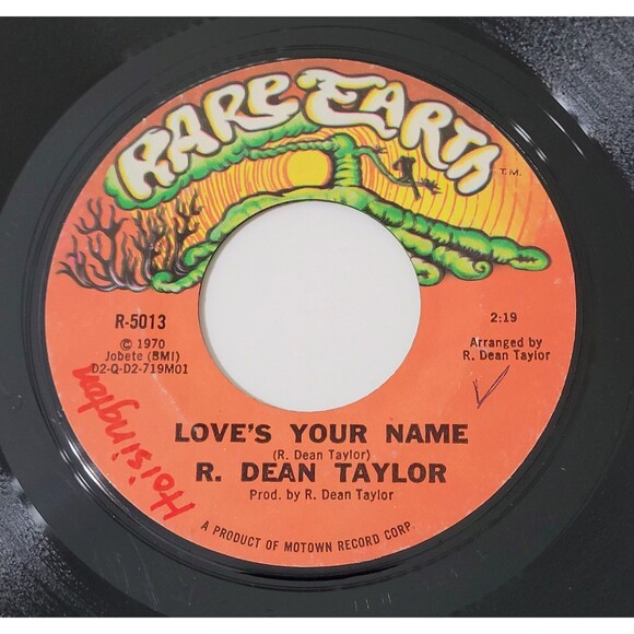 R. Dean Taylor Indiana Wants Me / Love's Your Name 45 RPM Rare Earth VG Rock '70 - Picture 3 of 4